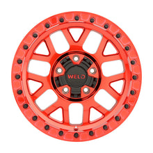 Load image into Gallery viewer, Weld Off-Road W905 17X9 Cinch Beadlock 5X127 5X139.7 ET-12 BS4.50 Candy Red / Red Ring 87.1