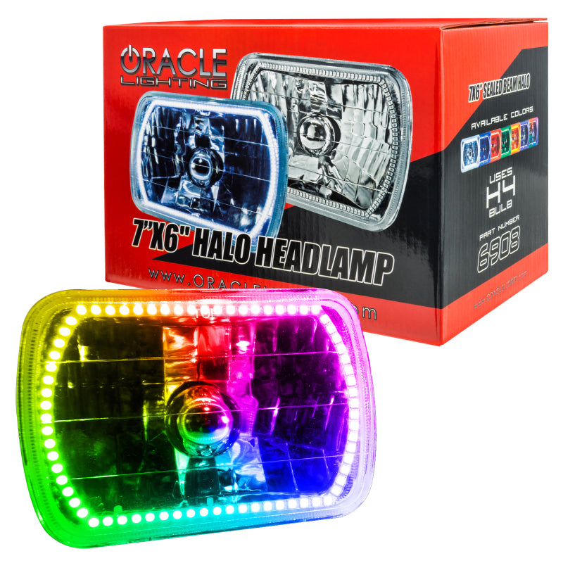 Oracle Pre-Installed Lights 7x6 IN. Sealed Beam - ColorSHIFT Halo SEE WARRANTY