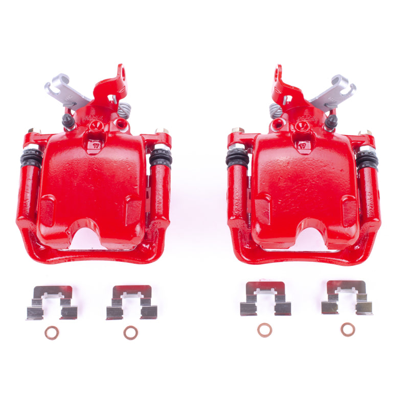 Power Stop 10-16 Buick LaCrosse Rear Red Caliper - Pair w/Bracket