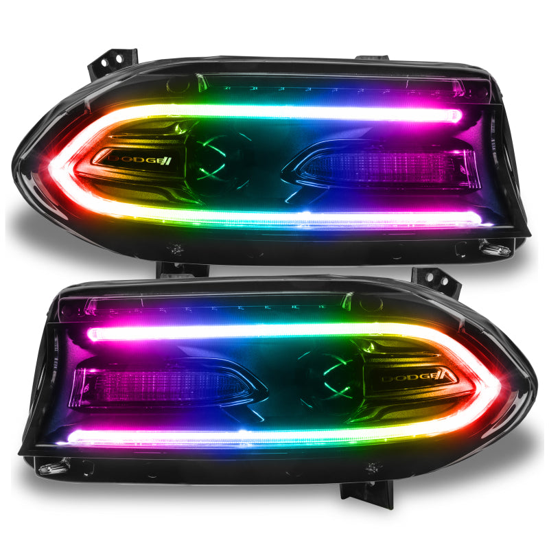 Oracle 15-21 Dodge Charger RGB+W DRL Headlight DRL Upgrade Kit - ColorSHIFT 2 SEE WARRANTY