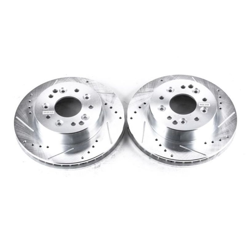 Power Stop 63-82 Chevrolet Corvette Rear Evolution Drilled & Slotted Rotors - Pair