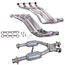 Load image into Gallery viewer, BBK 86-93 Ford Mustang 1-3/4 Long Tube 351 Swap Headers w/High Flow Catted X-Pipe (Silver Ceramic)