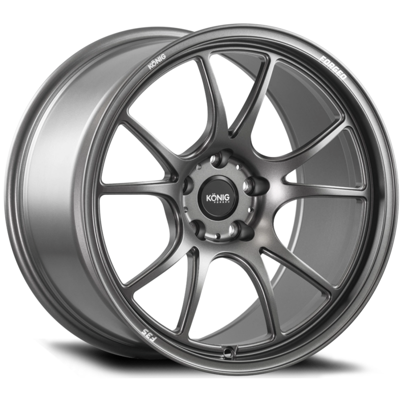 Konig Forged F3S 17X9 5X100 ET42 Satin Charcoal Knurled Bead