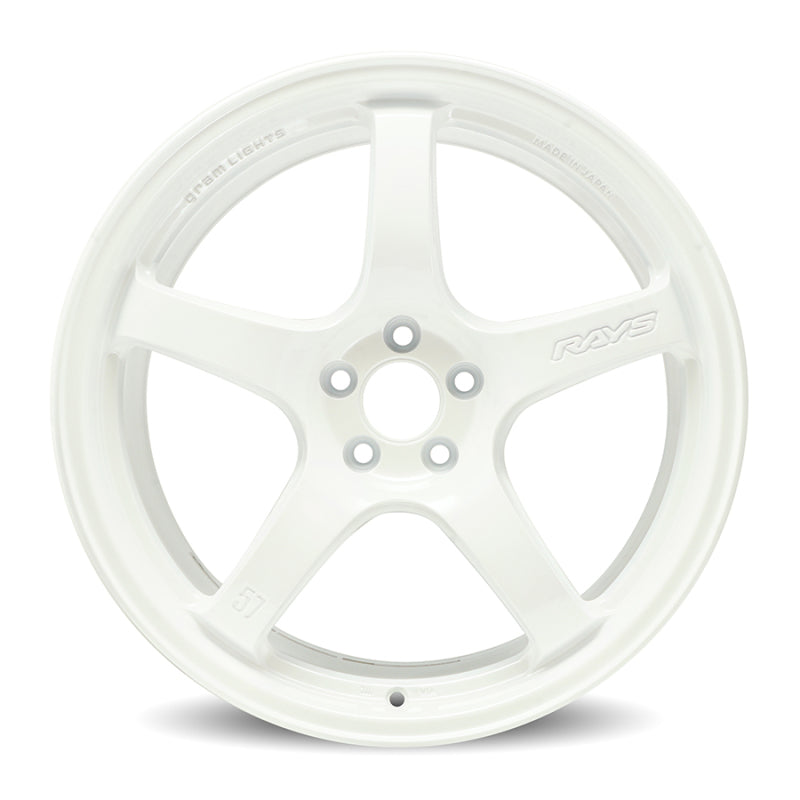 Gram Lights 57CR 19x9.5 +25 5x114.3 Ceramic White Wheel