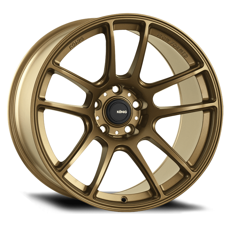 Konig Heliogram 17X8.5 5X100 ET38 Matte Bronze Knurled Bead Flow Formed