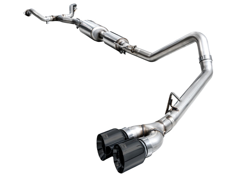 AWE 0FG Exhaust for 3rd Gen Toyota Tundra - Dual Diamond Black Tips