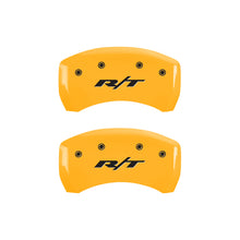 Load image into Gallery viewer, MGP 4 Caliper Covers Engraved Front &amp; Rear RT1-Truck Yellow finish black ch