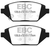 EBC 2016+ Chevrolet Spark 1.4L Greenstuff Front Brake Pads