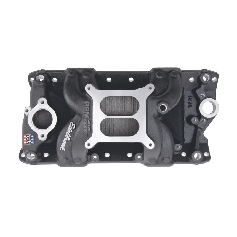 Edelbrock Intake Manifold RPM Air-Gap Small-Block Chevy 262-400 Black