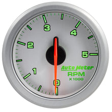 Load image into Gallery viewer, Autometer Airdrive 2-1/6in Tachometer Gauge 0-5K RPM - Silver