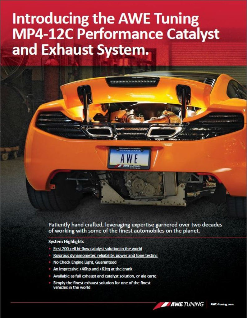 AWE Tuning McLaren MP4-12C Performance Exhaust - Machined Tips