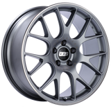 BBS CH-R 20x9 5x120 ET29 Satin Titanium Polished Rim Protector Wheel -82mm PFS/Clip Required