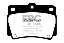 Load image into Gallery viewer, EBC 97-00 Mitsubishi Montero Sport 2.4 Ultimax2 Rear Brake Pads