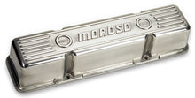 Load image into Gallery viewer, Moroso Chevrolet Small Block Valve Cover - 3.5in - Polished Aluminum - Pair