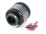 K&N 1.375in Flange ID x 3in OD x 2.5in H Rubber Base Crankcase Vent Filter