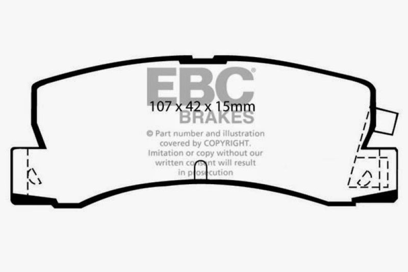 EBC 89-92 Geo Prizm 1.6 SL Ultimax2 Rear Brake Pads