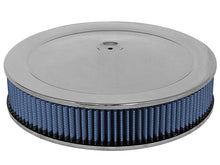 Load image into Gallery viewer, aFe MagnumFLOW Air Filters Round Racing P5R A/F Chrome Assy 14x3: Blk/Blue