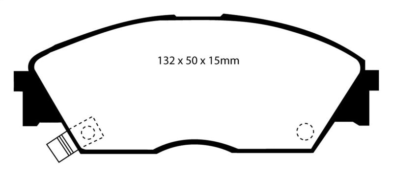 EBC 90-92 Honda Civic CRX 1.6 Si Redstuff Front Brake Pads