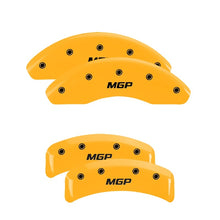 Load image into Gallery viewer, MGP 4 Caliper Covers Engraved Front &amp; Rear MGP Yellow Finish Black Char 2003 Honda Element