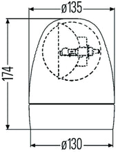 Load image into Gallery viewer, Hella Rotating Beacon H12V Amber Lamp 2Rl