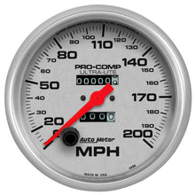 Load image into Gallery viewer, Autometer Ultra-Lite 5 inch 200 MPH Mechanical In Dash Speedometer