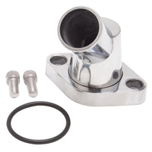 Load image into Gallery viewer, Edelbrock Waterneck Sbc/BBC 45-Degree Two-Piece Cast SwIVel Polished