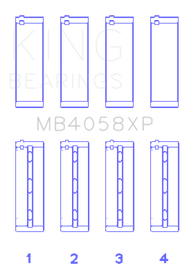 King Engine Bearings Nissan VQ35DE Performance Main Bearing Set - Size STDX
