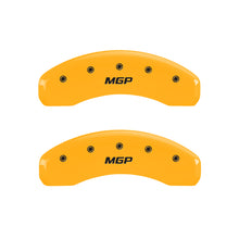 Load image into Gallery viewer, MGP 4 Caliper Covers Engraved Front &amp; Rear MGP Yellow finish black ch