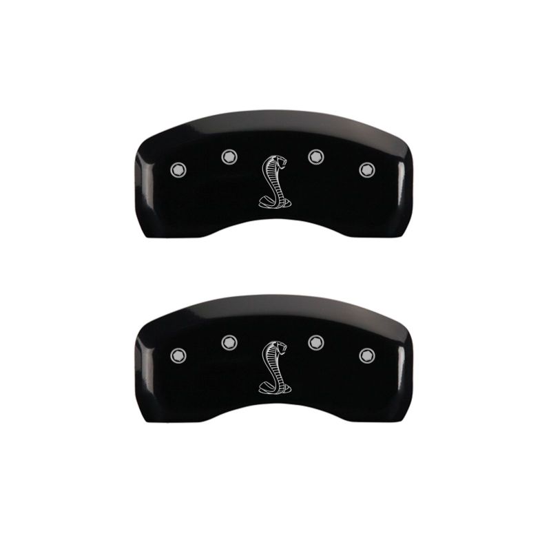 MGP 4 Caliper Covers Engraved Front & Rear Tiffany Snake Black finish silver ch