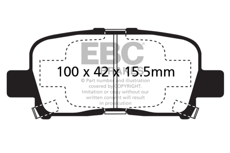 EBC 00-02 Acura MDX 3.5 Ultimax2 Rear Brake Pads