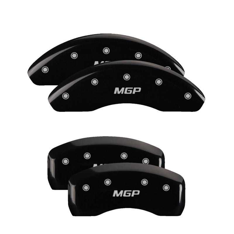 MGP Front set 2 Caliper Covers Engraved Front Vtec Black finish silver ch