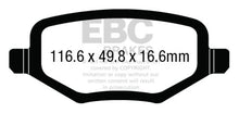 Load image into Gallery viewer, EBC 12+ Chrysler Town &amp; Country 3.6 Greenstuff Rear Brake Pads