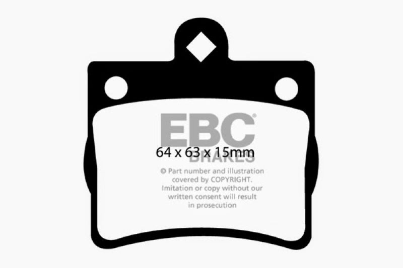 EBC 95-97 Mercedes-Benz C220 (W202) 2.2 (Single Pin Rear) Ultimax2 Rear Brake Pads