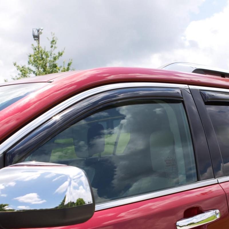 AVS 13-18 Nissan Pathfinder Ventvisor In-Channel Front & Rear Window Deflectors 4pc - Smoke