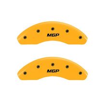 Load image into Gallery viewer, MGP Front set 2 Caliper Covers Engraved Front MGP Yellow finish black ch