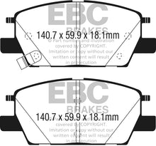 Load image into Gallery viewer, EBC 2016+ Chevrolet Malibu 1.5L Turbo (Elec PB) Ultimax2 Front Brake Pads