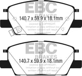 EBC 2016+ Chevrolet Malibu 1.5L Turbo (Elec PB) Ultimax2 Front Brake Pads