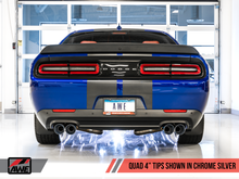 Load image into Gallery viewer, AWE Tuning 2017+ Dodge Challenger 5.7L Track Edition Exhaust - Chrome Silver Quad Tips