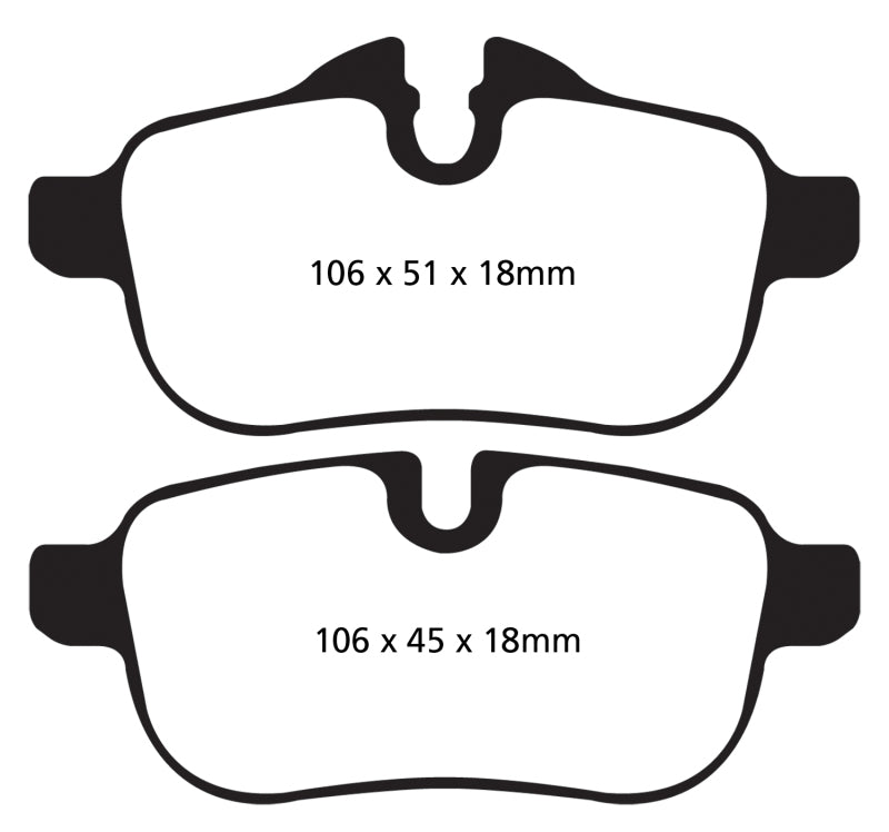 EBC 09+ BMW Z4 3.0 (E89) Yellowstuff Rear Brake Pads