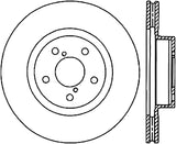 StopTech 05-17 Subaru Impreza WRX/STi SportStop Cryo Slotted & Drilled Front Left Rotor