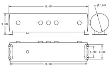 Load image into Gallery viewer, Ridetech Air Tank 5 Gallon Aluminum w/ 5- 1/4in Ports and 1-1/8in Port
