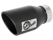 Load image into Gallery viewer, aFe MACH Force-Xp 409 SS Exhaust Tip Black (Left Side) 3in In x 4-1/2in Out x 9in L Clamp-On