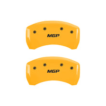 Load image into Gallery viewer, MGP 4 Caliper Covers Engraved Front &amp; Rear MGP Yellow Finish Black Char 2001 Mercedes-Benz CLK320