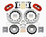 Wilwood Narrow Superlite 6R Front Hat Kit 14.00in Drilled Red 1999-2012 Subaru WRX w/Lines