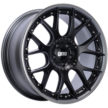 Load image into Gallery viewer, BBS CH-RII 20x9 5x120 ET25 Satin Black Center Platinum Lip SS Rim Prot Wheel -82mm PFS/Clip Req