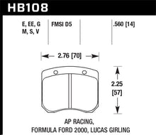 Load image into Gallery viewer, Hawk AP Racing 14mm Blue 9012 Race Brake Pads