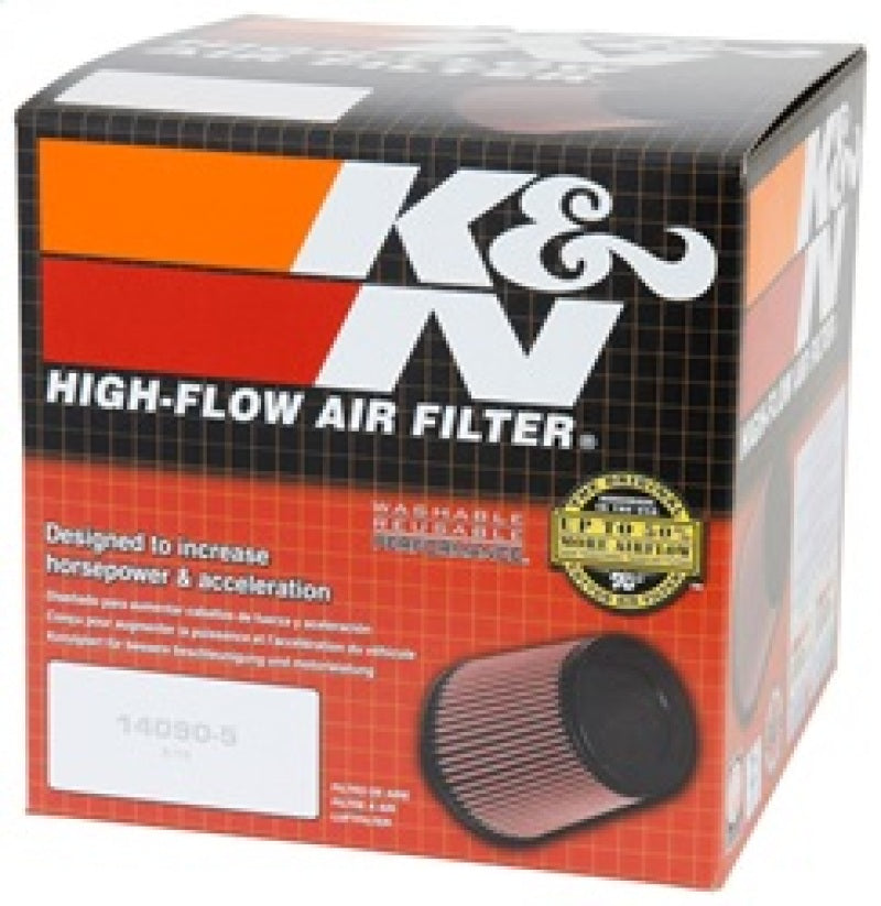 K&N Filter Universal Rubber Filter 3in Flange ID 6in Base OD 5.125in Top OD 5in Height