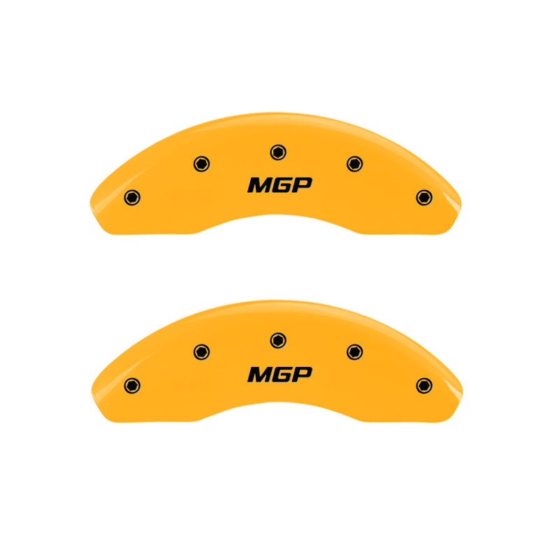 MGP 4 Caliper Covers Engraved Front & Rear MGP Yellow Finish Black Char 2006 Lexus GS300