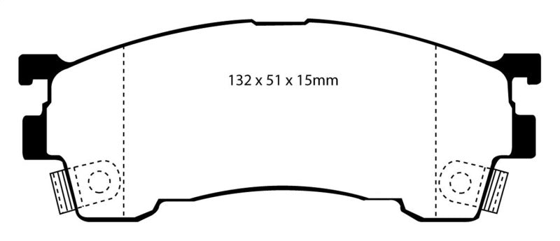 EBC 93-97 Ford Probe 2.0 16v Redstuff Front Brake Pads