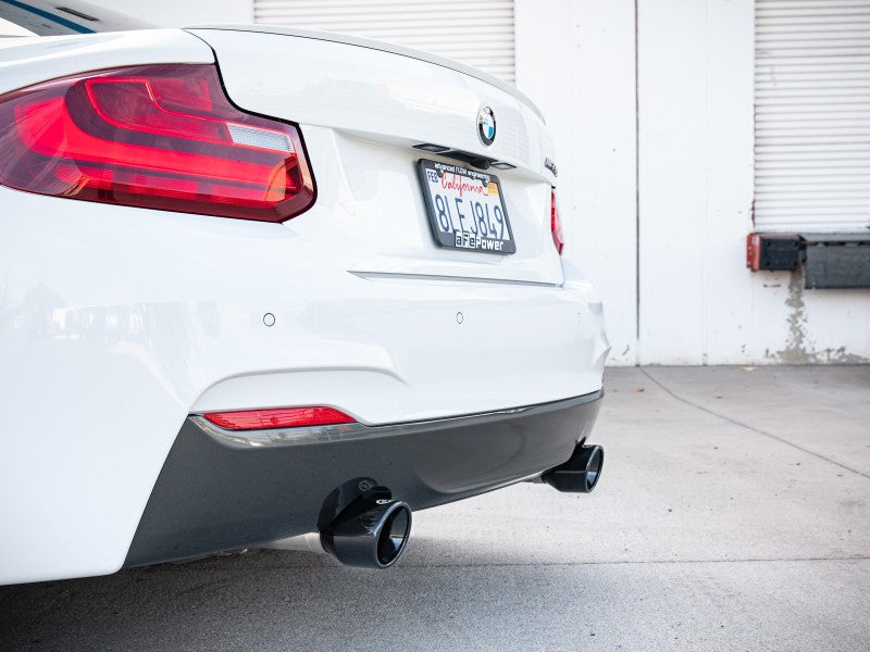 aFe MACHForce XP 3in to 2.5in 304 SS Axle-Back Exhaust w/ Black Tips 14-16 BMW M235i